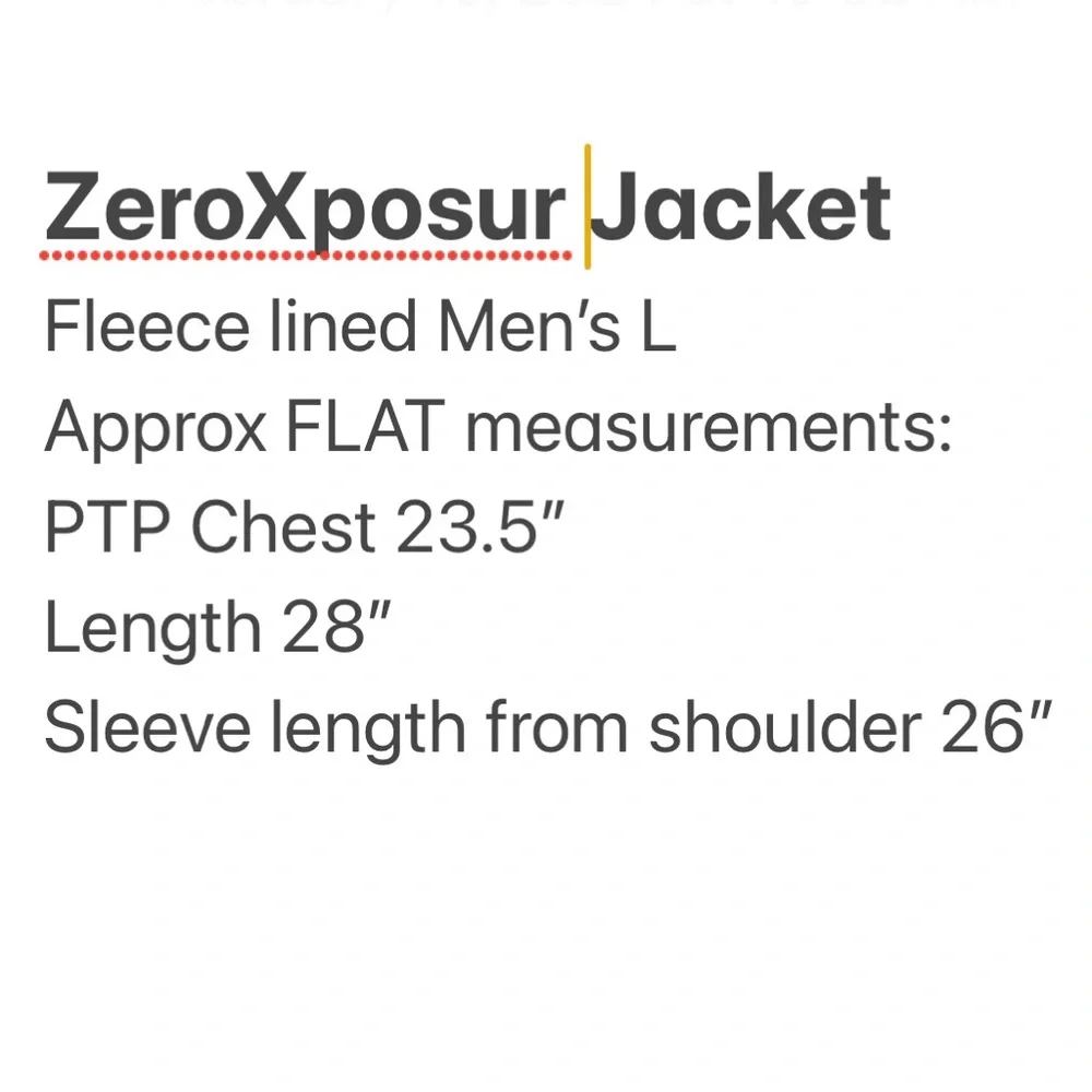 ZeroXposur Men’s Fleece-lined Jacket L